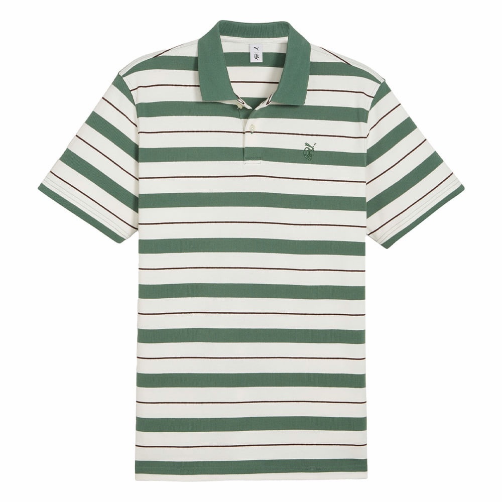 PUMA Men's X Quiet Golf Sunday Stripe Polo size M